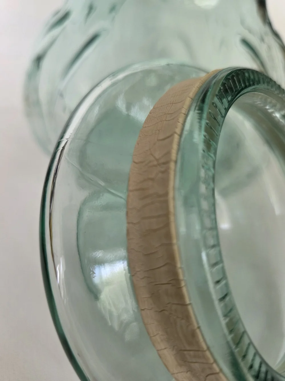 Vintage Apothecary Glass Storage Jar Accent - Green